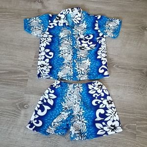Hawaiian style boy's 2 piece